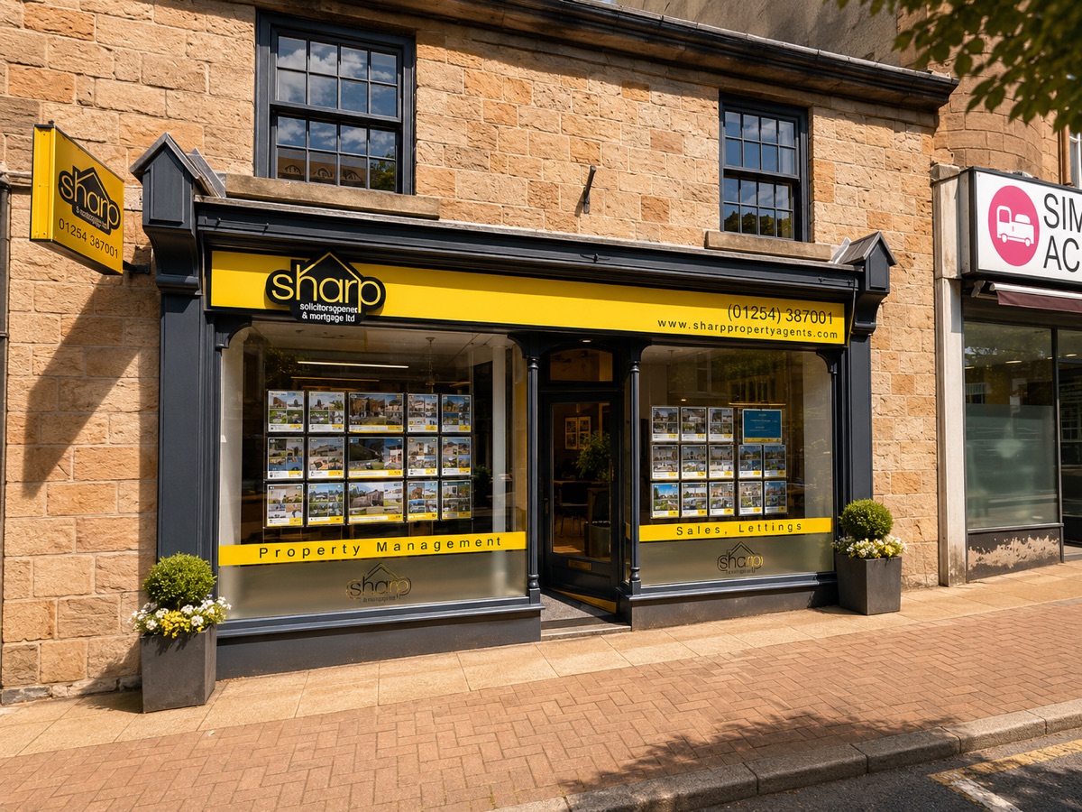 The Sharp Estate Agents office on Blackburn Road, Accrington
